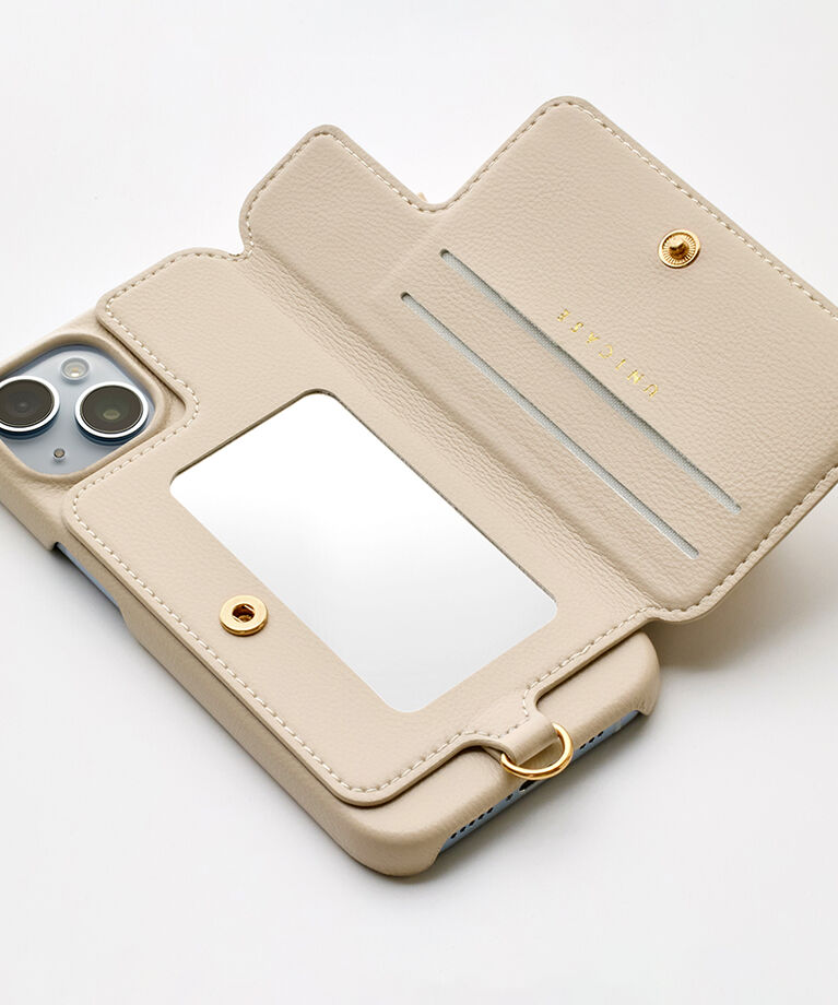 UNiCASE「Classy Scrunchie Case iPhoneケース スマホケース カード収納 ミラー iPhone16シリーズ/15Pro/15/14/13」|モバイルケース|
