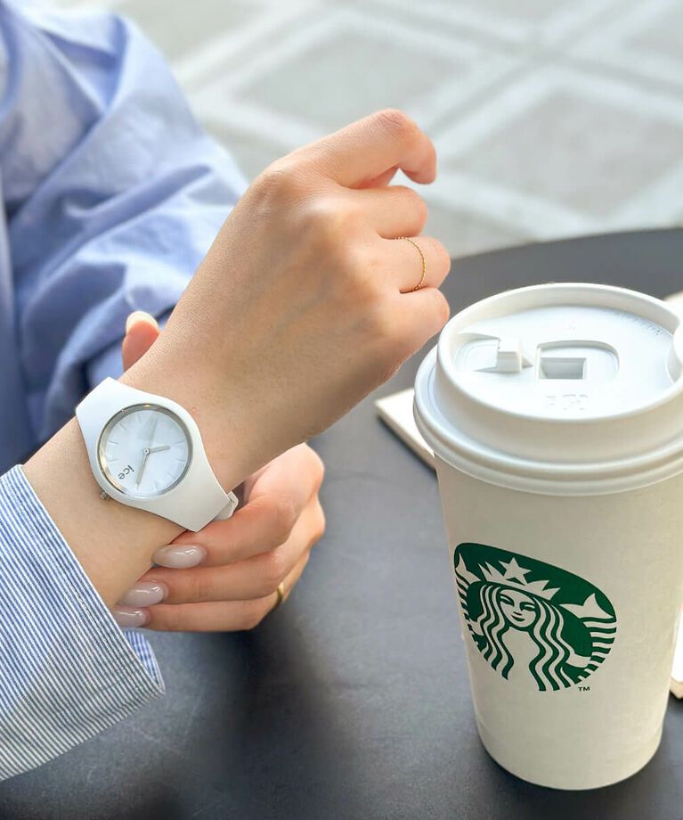 ICE-WATCH「〈ICE-WATCH(ｱｲｽｳｫｯﾁ)〉ICE ANY　ﾎﾜｲﾄ ｽﾓｰﾙ」|腕時計|SILVER