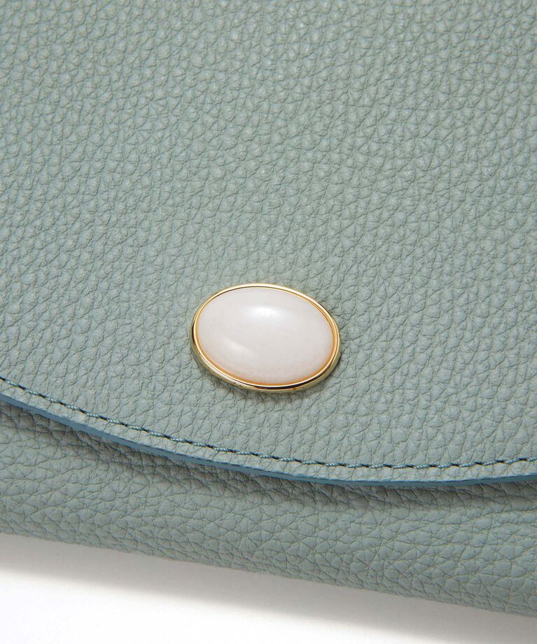 TOPKAPI 「【TOPKAPI】 gemdrops ジェムドロップ ミニエンボスレザー 天然石 二つ折り 財布 」|財布|
