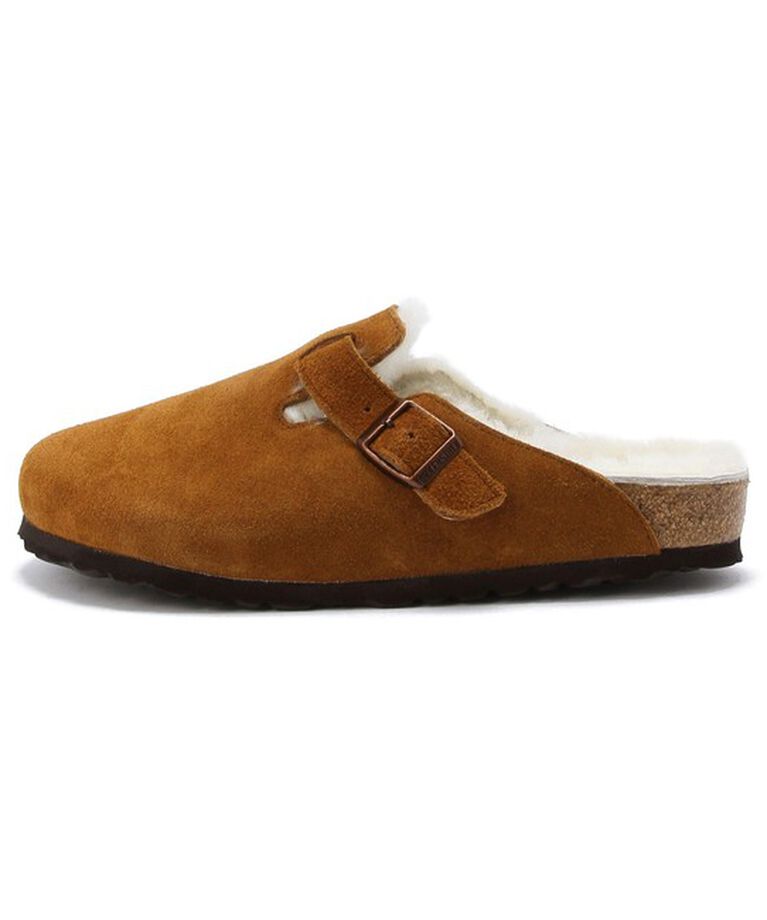 BIRKENSTOCK「【ビルケンシュトック】ボストン/ミンク スエードレザー シープスキン/クロッグ メンズ」|サンダル|