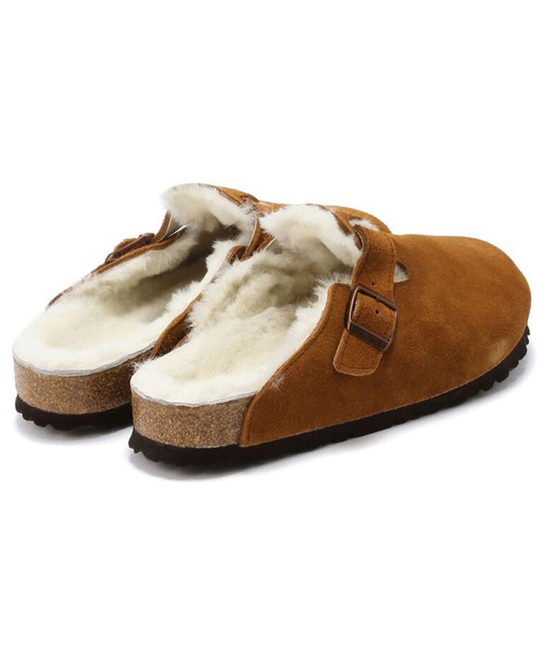 BIRKENSTOCK「【ビルケンシュトック】ボストン/ミンク スエードレザー シープスキン/クロッグ メンズ」|サンダル|