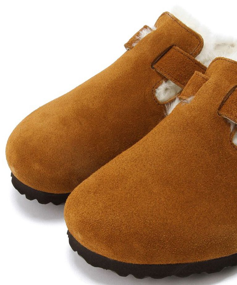 BIRKENSTOCK「【ビルケンシュトック】ボストン/ミンク スエードレザー シープスキン/クロッグ メンズ」|サンダル|