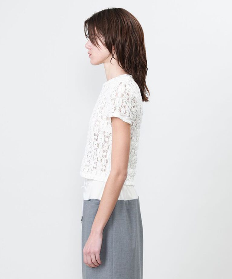 ASTRAET「＜ASTRAET＞ レース クルーネックTシャツ」|Tシャツ・カットソー|