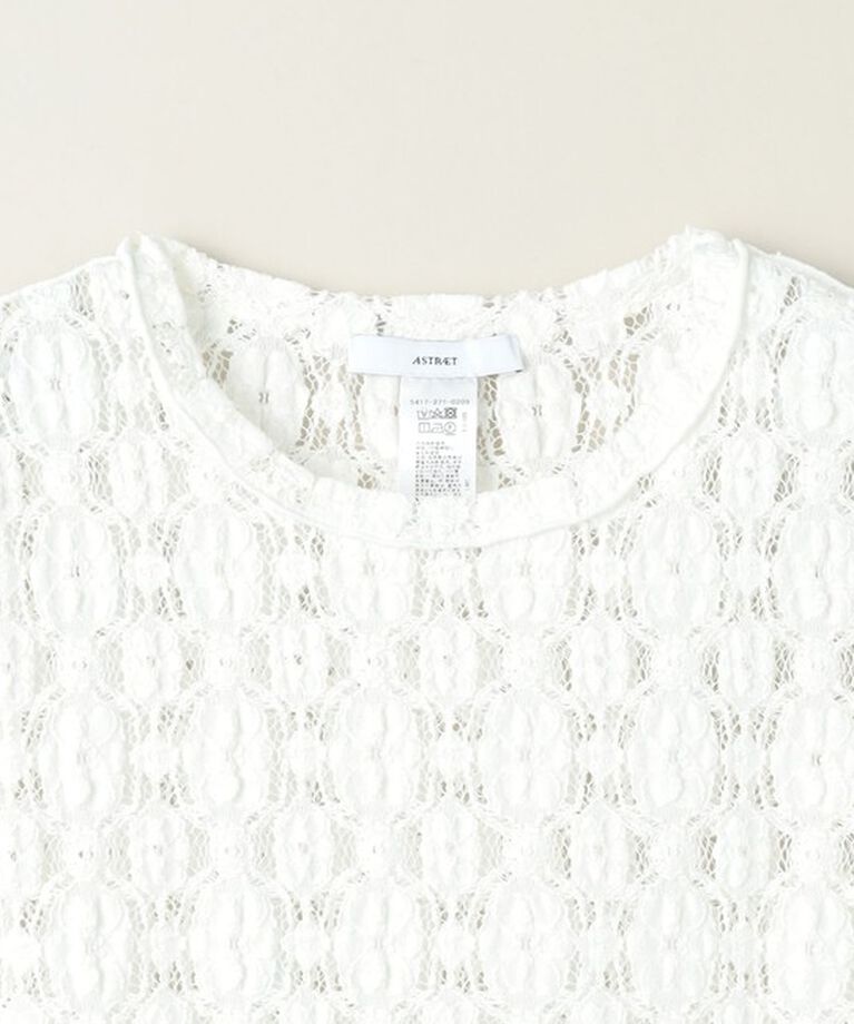 ASTRAET「＜ASTRAET＞ レース クルーネックTシャツ」|Tシャツ・カットソー|
