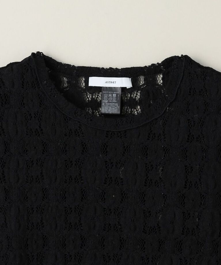 ASTRAET「＜ASTRAET＞ レース クルーネックTシャツ」|Tシャツ・カットソー|