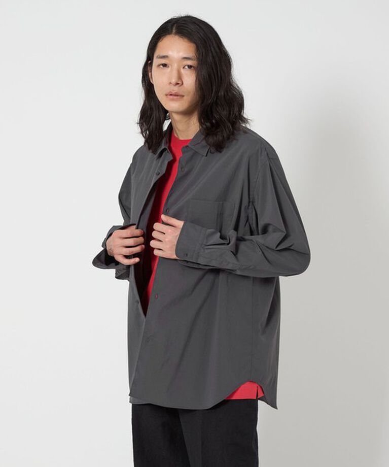 UNITED ARROWS「4シーズンズ ポプリン レギュラーカラーシャツ」|シャツ・ブラウス|BLACK