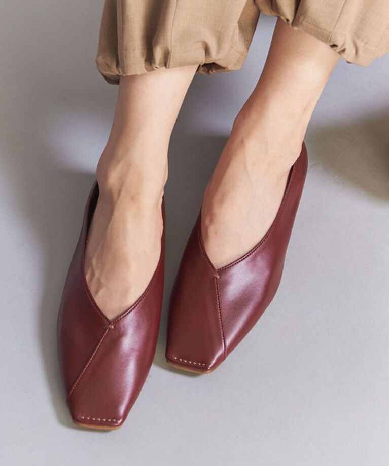 BEAUTY&YOUTH UNITED ARROWS「Vカットステッチ フラットシューズ」|バレエシューズ|