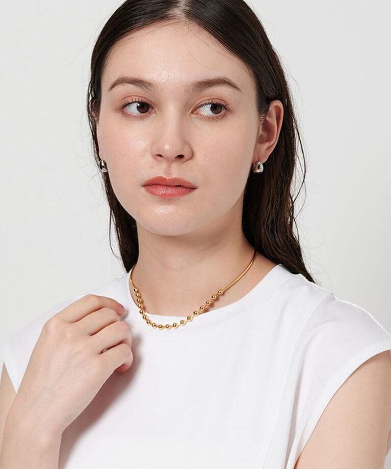 BEAUTY&YOUTH UNITED ARROWS「メタル パーツ×ボールチェーン チョーカー/ネックレス」|ネックレス|