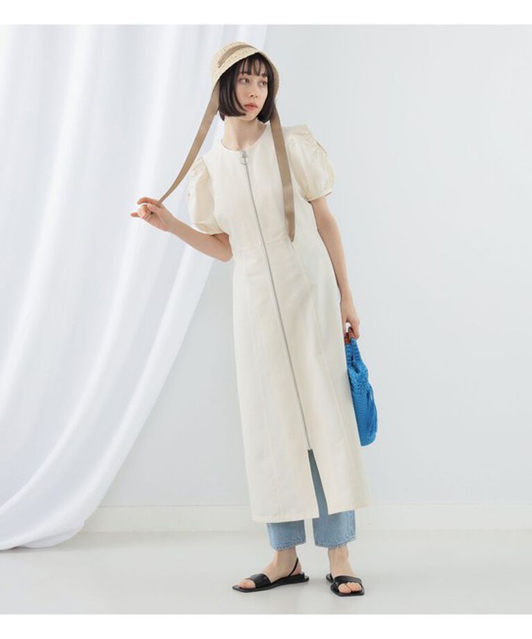 Ray BEAMS 「Ray BEAMS / アーム オープン ジップ ワンピース」|ワンピース|OFF_WHITE
