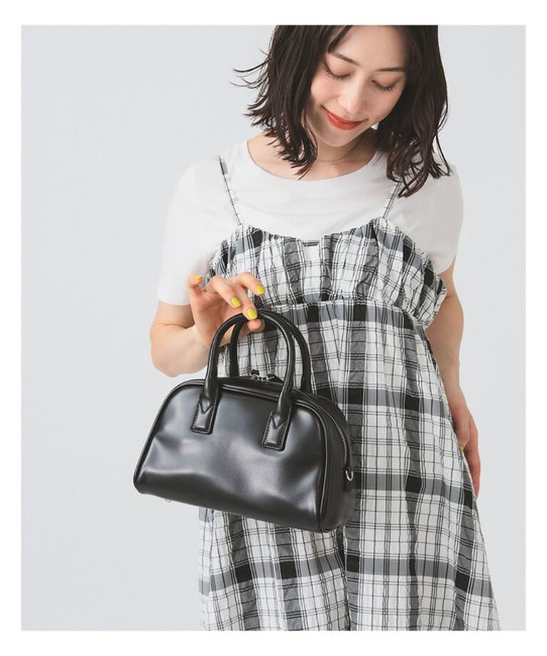 Ray BEAMS 「スクエア ボストンバッグ」|ボストンバッグ|BLACK