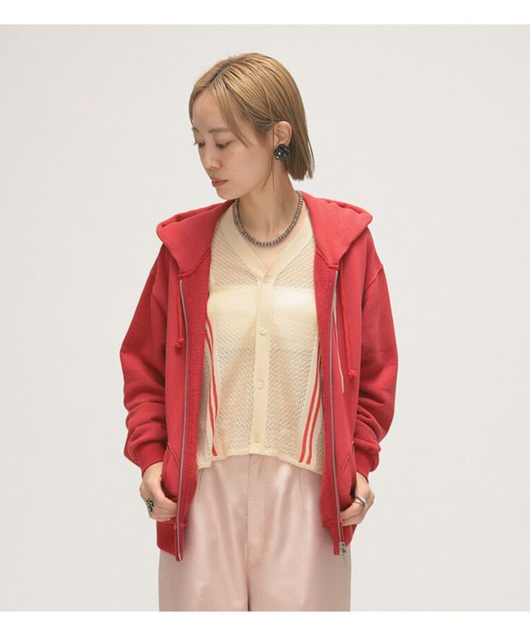 BEAMSBOY「【別注】Healthknit × maturely / トンプキンス フルジップ パーカー」|スウェット・ジャージ|RED