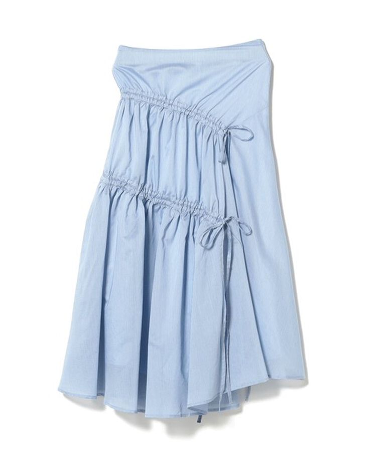 Ray BEAMS 「GHOSPELL / Alina Ruched Midi Skirt」|スカート|BLUE
