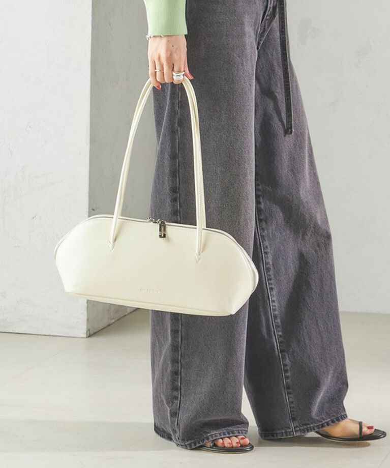 SHIPS for women「ADD CULUMN:FIGRE BOSTON VIN」|ボストンバッグ|ライトホワイト