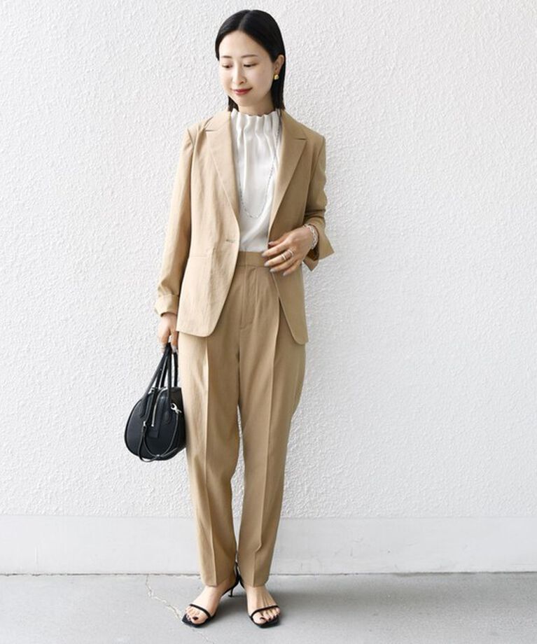 SHIPS for women「〈手洗い可能〉FUNCTIONAL テーパード パンツ（セットアップ対応）」|その他|