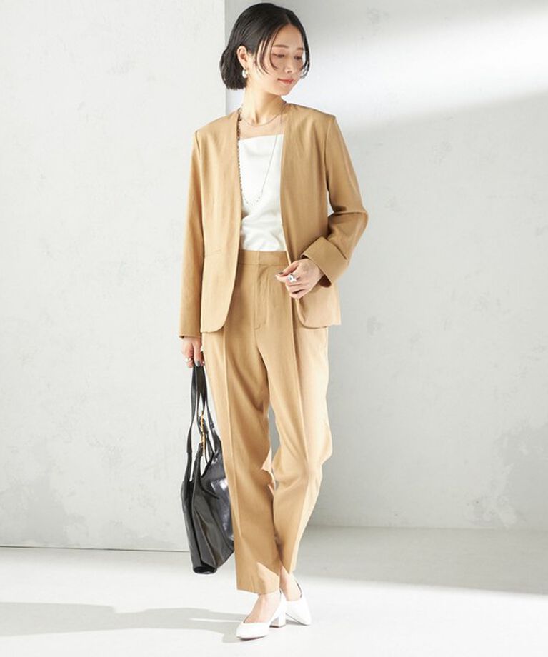 SHIPS for women「〈手洗い可能〉FUNCTIONAL テーパード パンツ（セットアップ対応）」|その他|