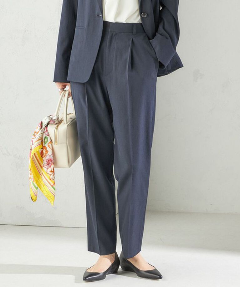SHIPS for women「〈手洗い可能〉FUNCTIONAL テーパード パンツ（セットアップ対応）」|その他|ネイビー