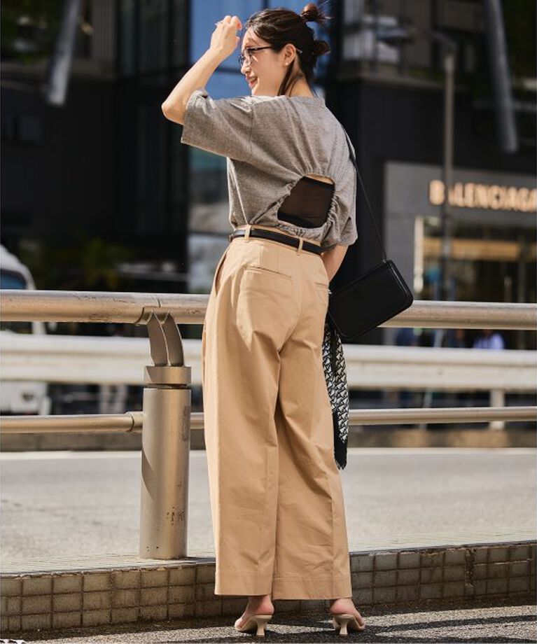 VERMEIL par iena「INSCRIRE アンスクリア Back Circle Tee I25SSBC98」|Tシャツ・カットソー|