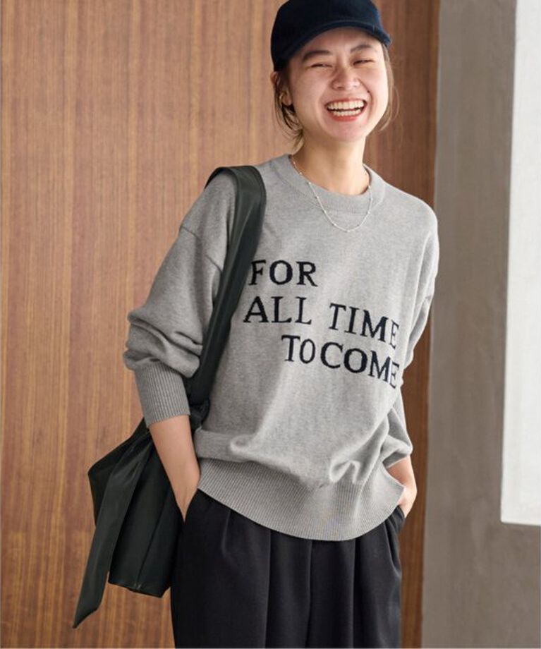 JOURNAL STANDARD relume「《追加2》コットンカシミヤロゴニット」|ニット・セーター|グレー