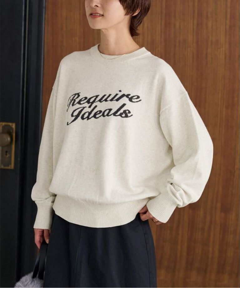 JOURNAL STANDARD relume「《追加2》コットンカシミヤロゴニット」|ニット・セーター|ホワイト A