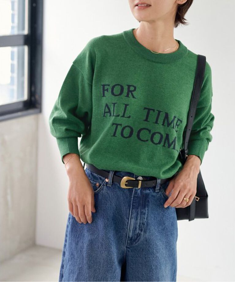 JOURNAL STANDARD relume「《追加2》コットンカシミヤロゴニット」|ニット・セーター|グリーン