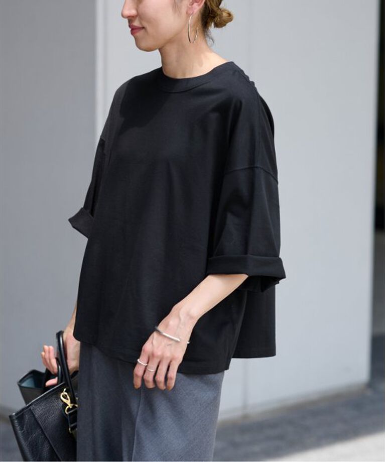 FRAMeWORK「≪追加予約≫モックネックTシャツ」|Tシャツ・カットソー|ブラック