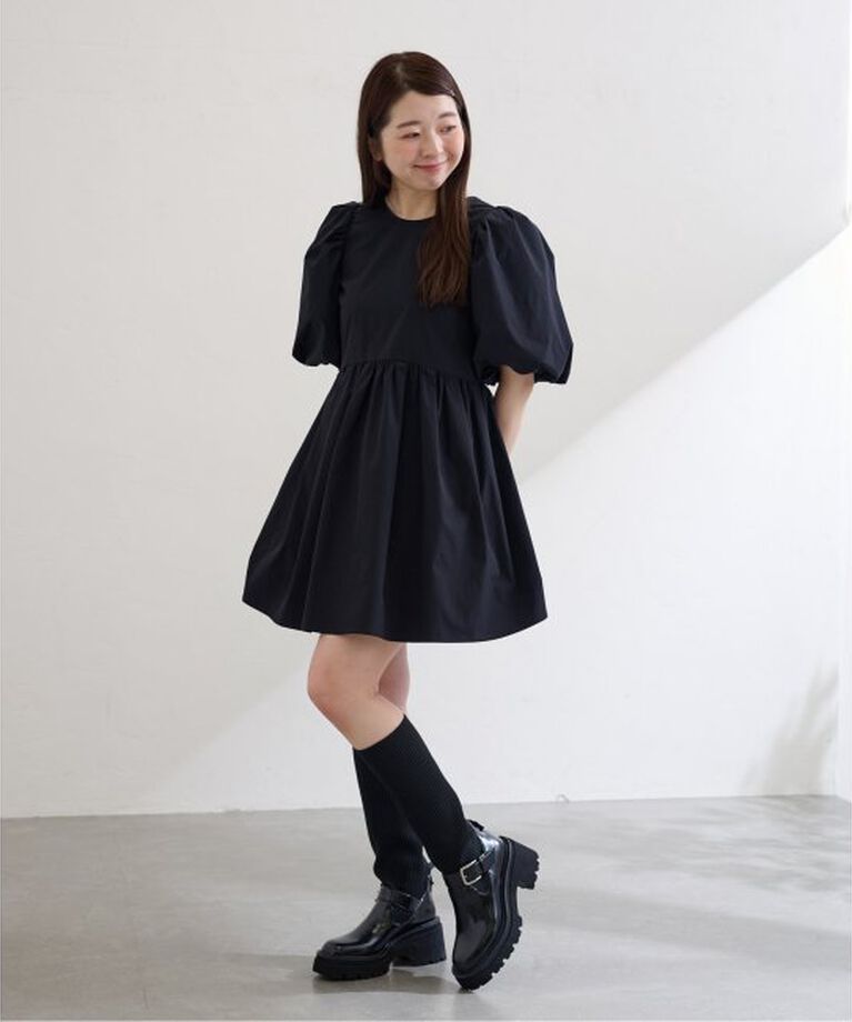  「KARIN TAKUBO×LE TALON リブニットベルトブーツ」|ロングブーツ|
