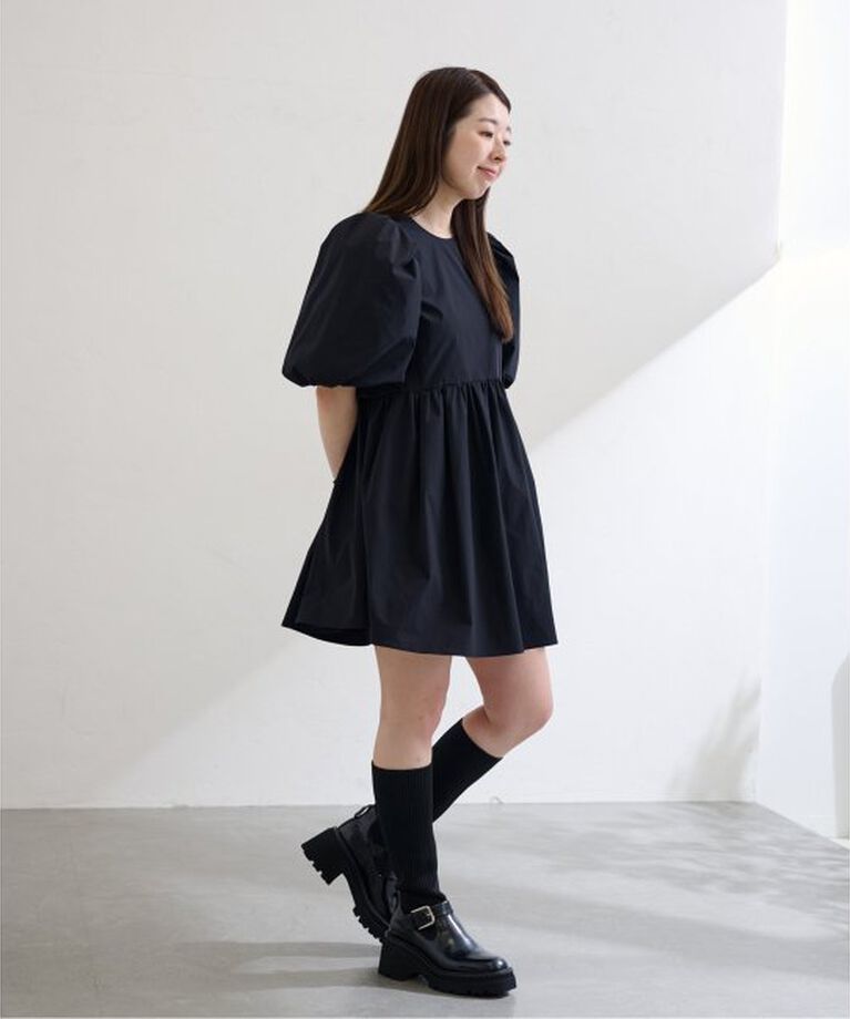  「KARIN TAKUBO×LE TALON リブニットベルトブーツ」|ロングブーツ|