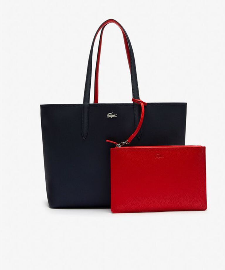 LACOSTE「ANNA 2WAY リバーシブル トートバッグ」|トートバッグ|ネイビー×レッド