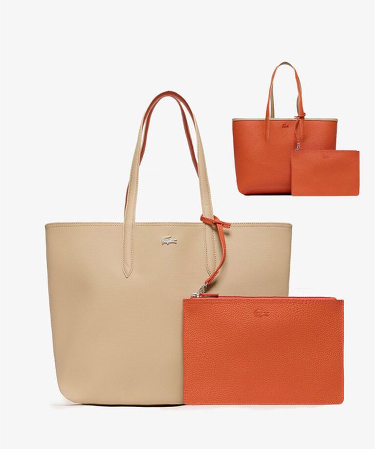 LACOSTE「ANNA 2WAY リバーシブル トートバッグ」|トートバッグ|クリーム