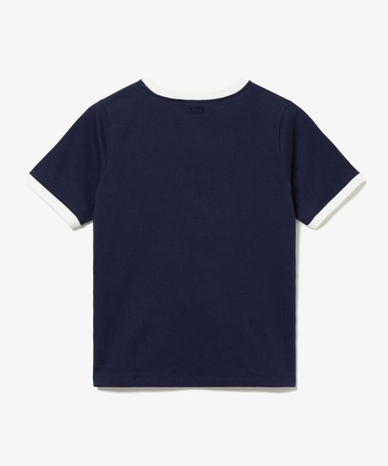 LACOSTE「ステッチネーミングリンガー半袖Tシャツ」|Tシャツ・カットソー|