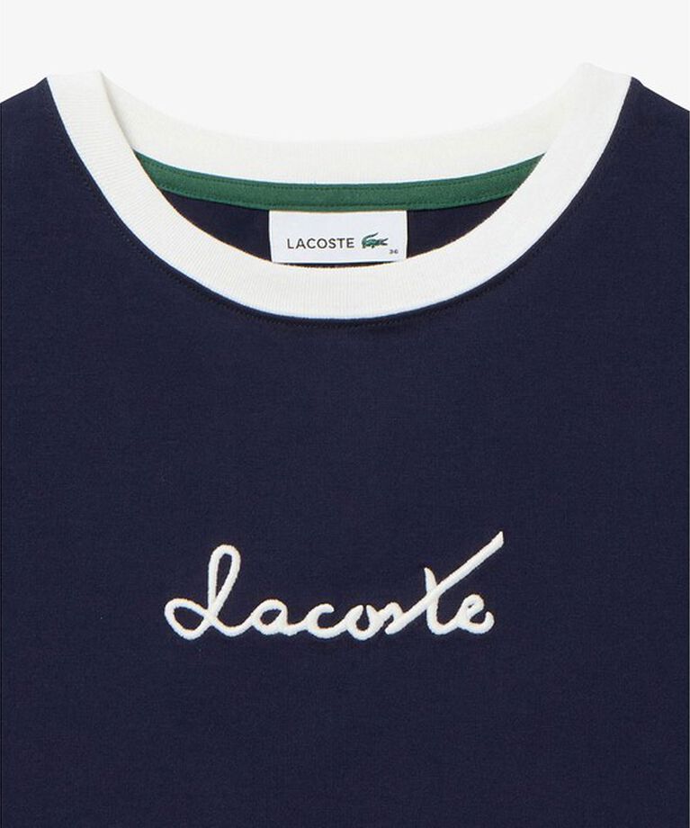 LACOSTE「ステッチネーミングリンガー半袖Tシャツ」|Tシャツ・カットソー|