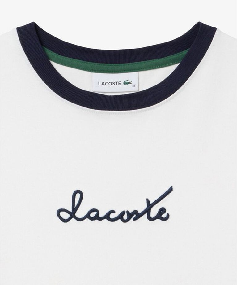 LACOSTE「ステッチネーミングリンガー半袖Tシャツ」|Tシャツ・カットソー|