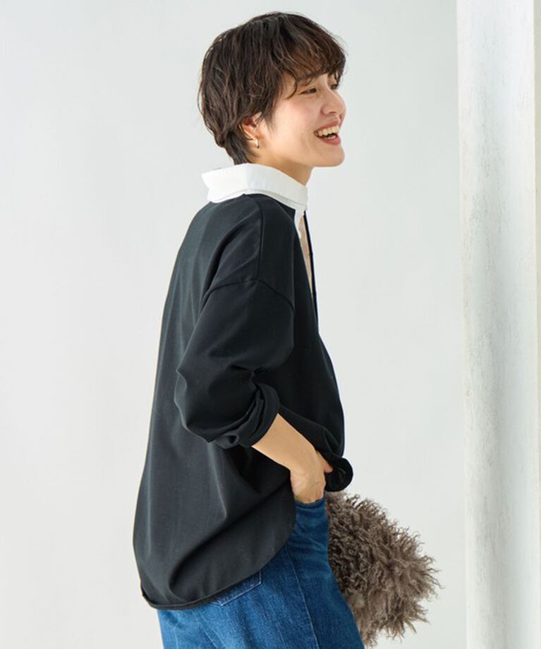 Rie Miller「ビッグシルエットラガーシャツ」|Tシャツ・カットソー|