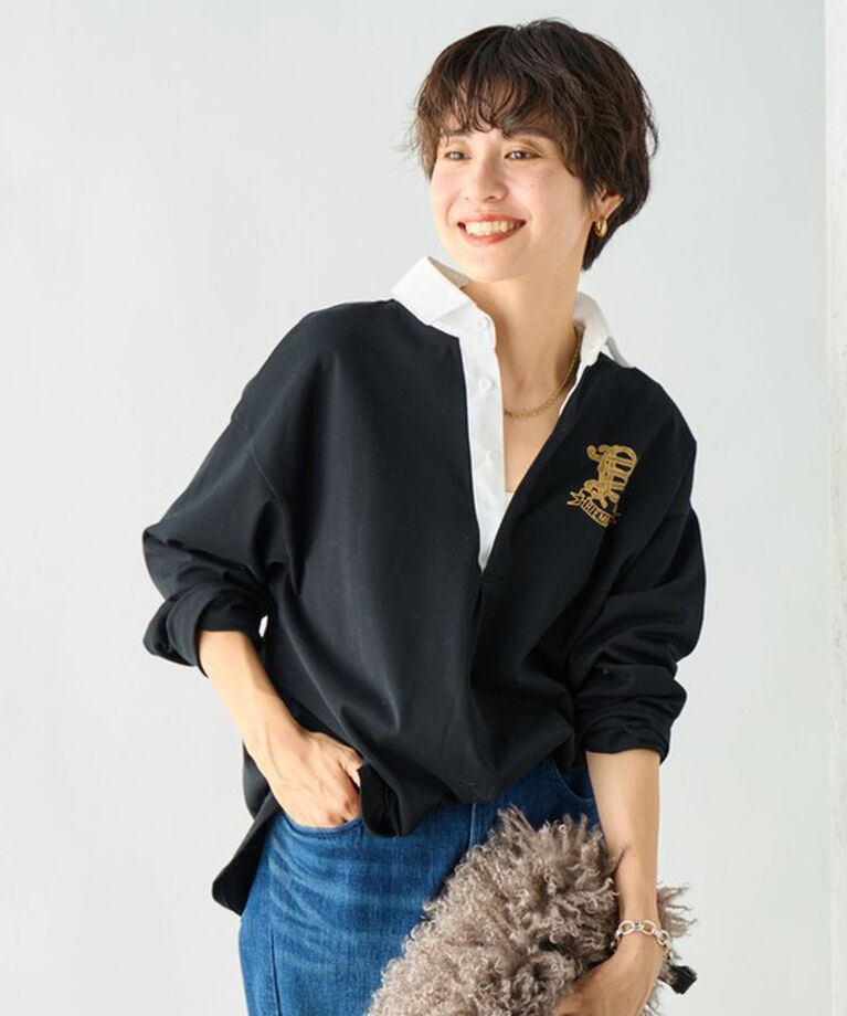 Rie Miller「ビッグシルエットラガーシャツ」|Tシャツ・カットソー|