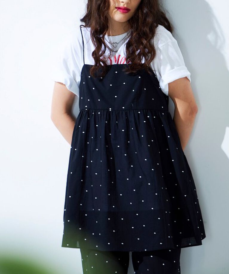 fredy emue「【セットアップ可能】ドット刺繍キャミチュニックブラウス」|キャミソール|