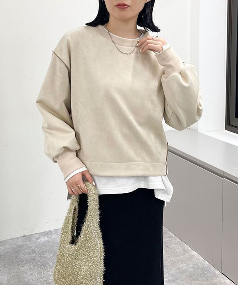 fredy emue「フェイクスエードダンボールプルオーバー」|Tシャツ・カットソー|
