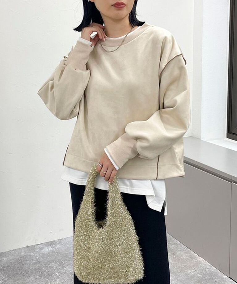 fredy emue「フェイクスエードダンボールプルオーバー」|Tシャツ・カットソー|