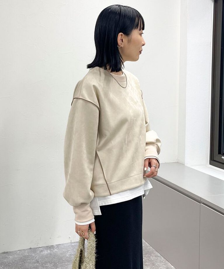 fredy emue「フェイクスエードダンボールプルオーバー」|Tシャツ・カットソー|