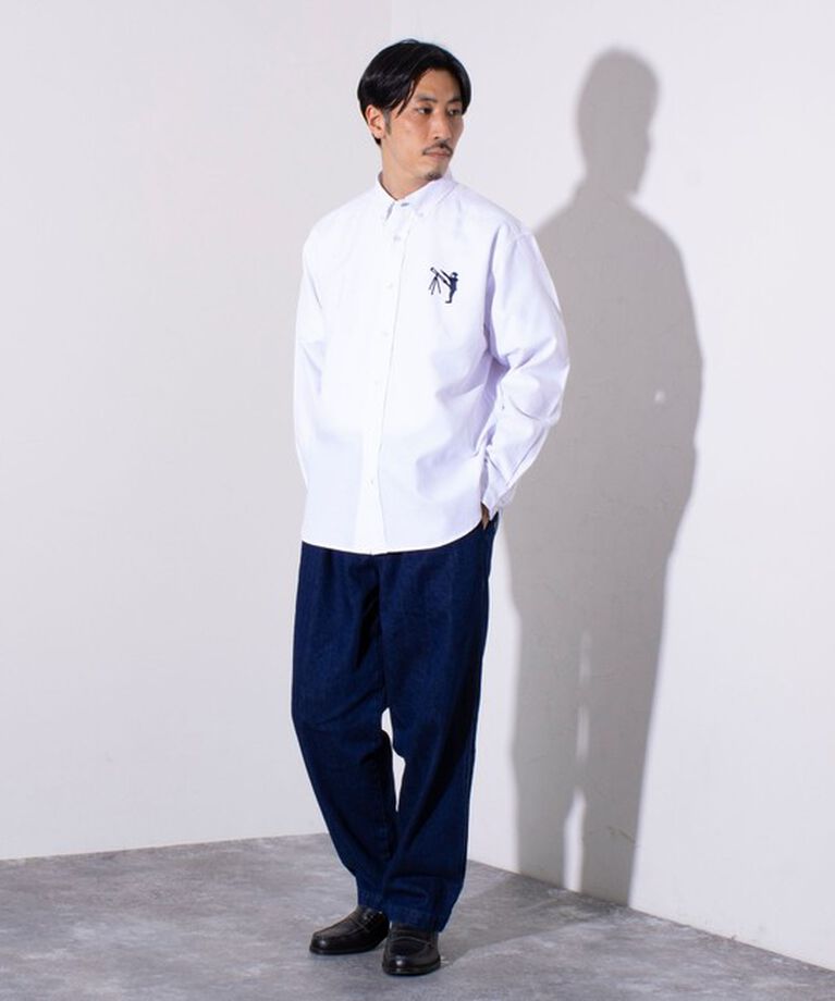 GLOSTER「【GLOSTER/グロスター】BOY ASTLAD デカ刺繍 ボタンダウン 長袖シャツ」|シャツ・ブラウス|