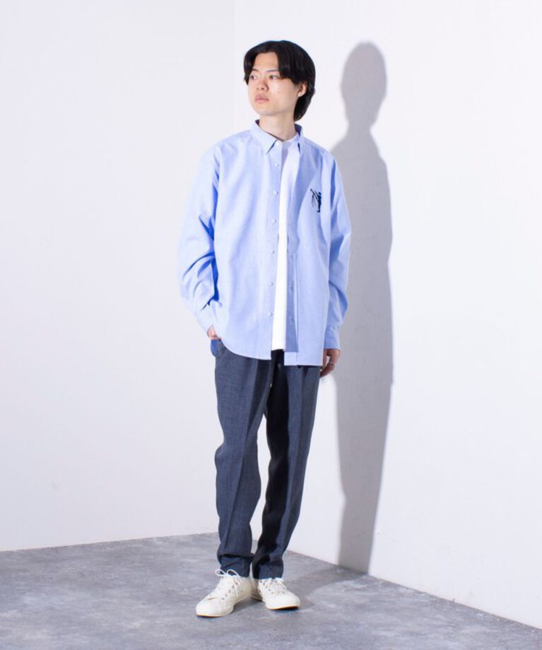 GLOSTER「【GLOSTER/グロスター】BOY ASTLAD デカ刺繍 ボタンダウン 長袖シャツ」|シャツ・ブラウス|