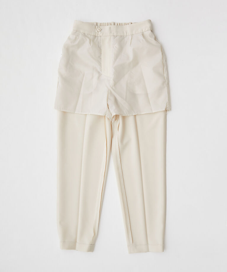 VIS「【Washable・EASY CARE】エコウールタッチテーパードパンツ【sustainable】」|スラックス|