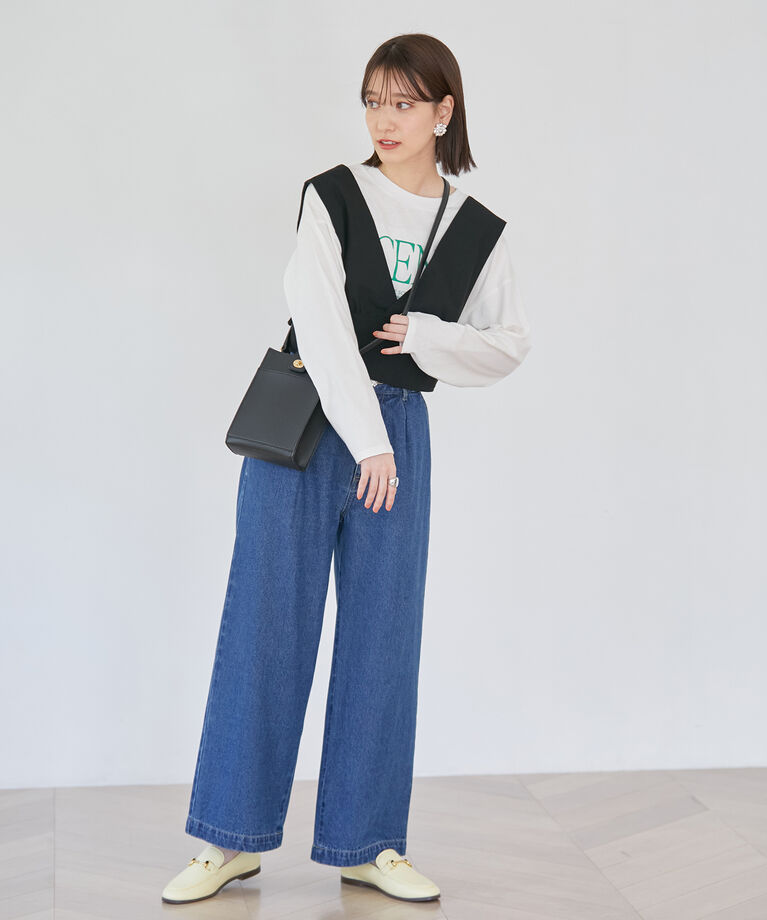 VIS「【洗える】BigロゴロングTシャツ」|Tシャツ・カットソー|