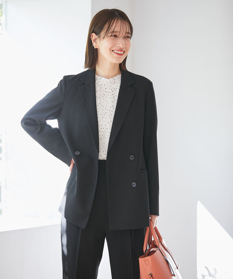 VIS「【270days美ストレッチシリーズ】ダブルテーラードジャケット【セットアップ対応】」|テーラードジャケット|