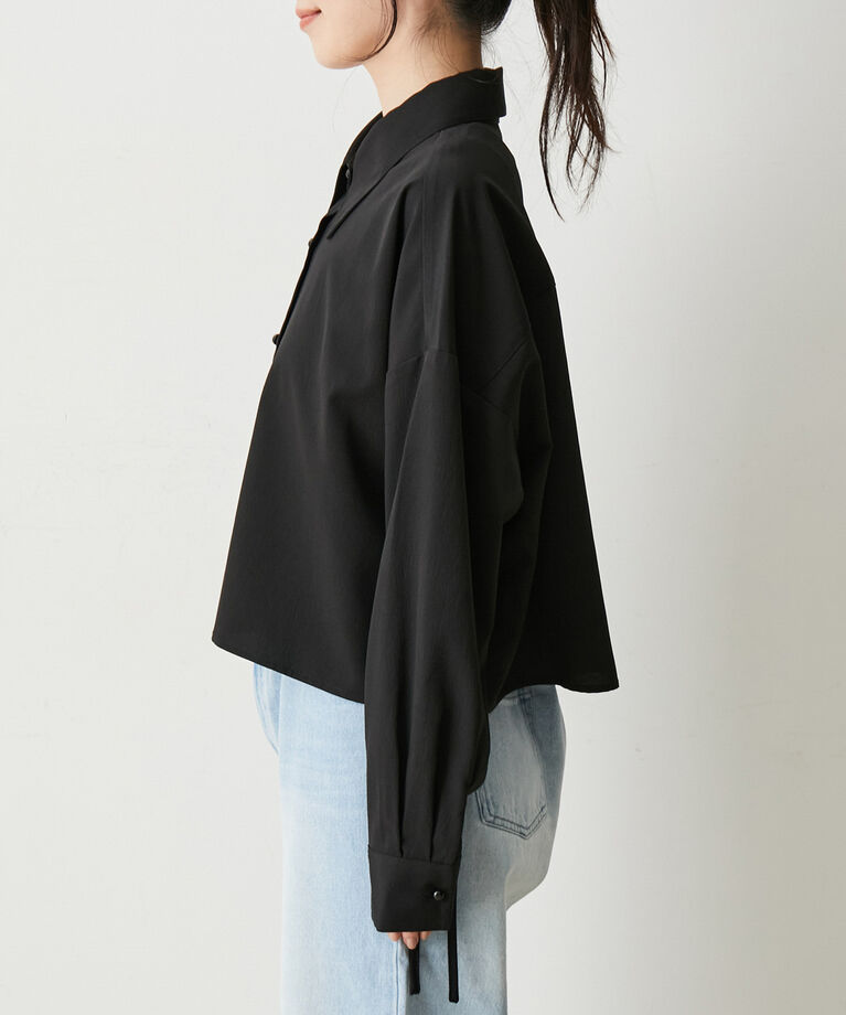 VIS「【洗える】サイドシャーリングシャツ」|シャツ・ブラウス|
