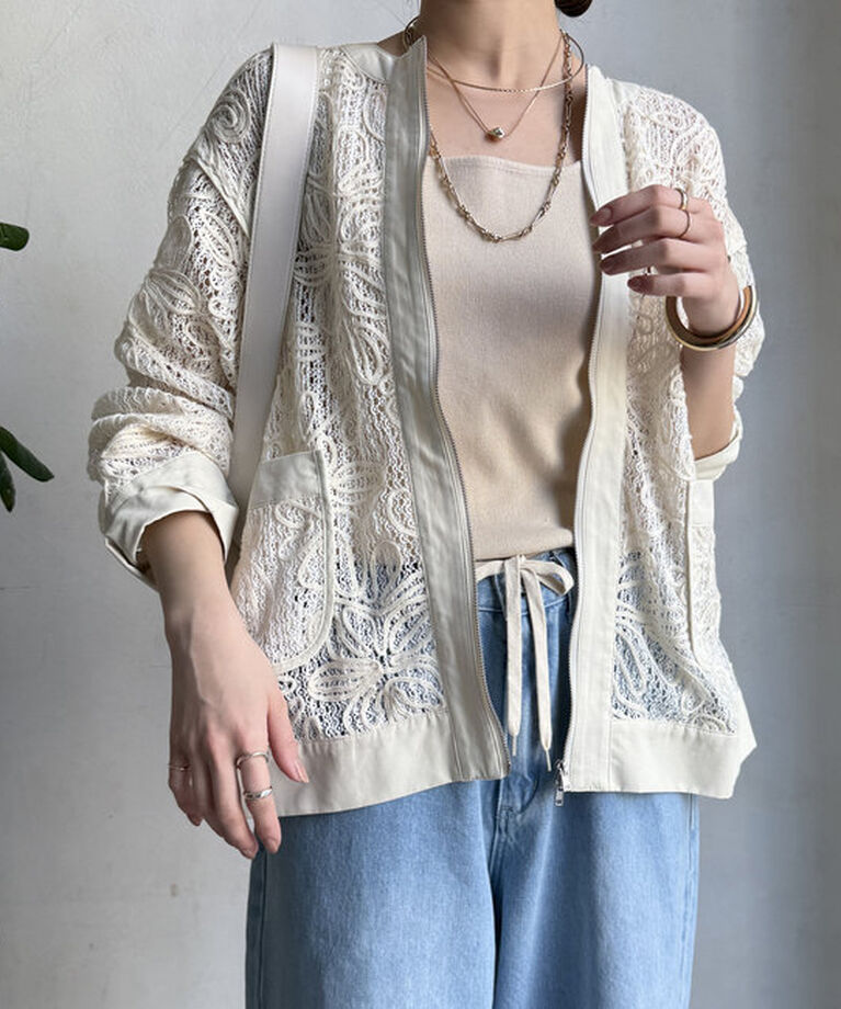  「【WEB限定】コード刺繍ブルゾン」|ブルゾン・スタジャン|