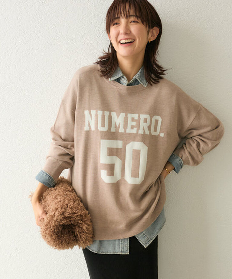  「【Yoshiiiiiiコラボカラー登場！】フットボールロゴニット」|ニット・セーター|