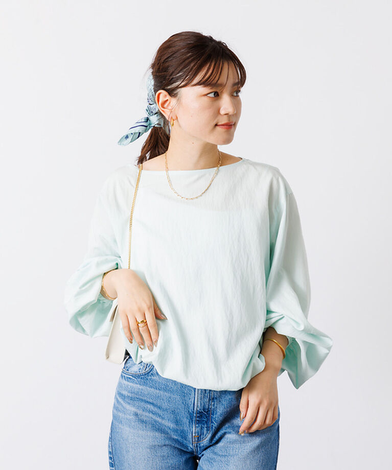 Rouge vif「ふんわり袖ボートネックブラウス」|シャツ・ブラウス|