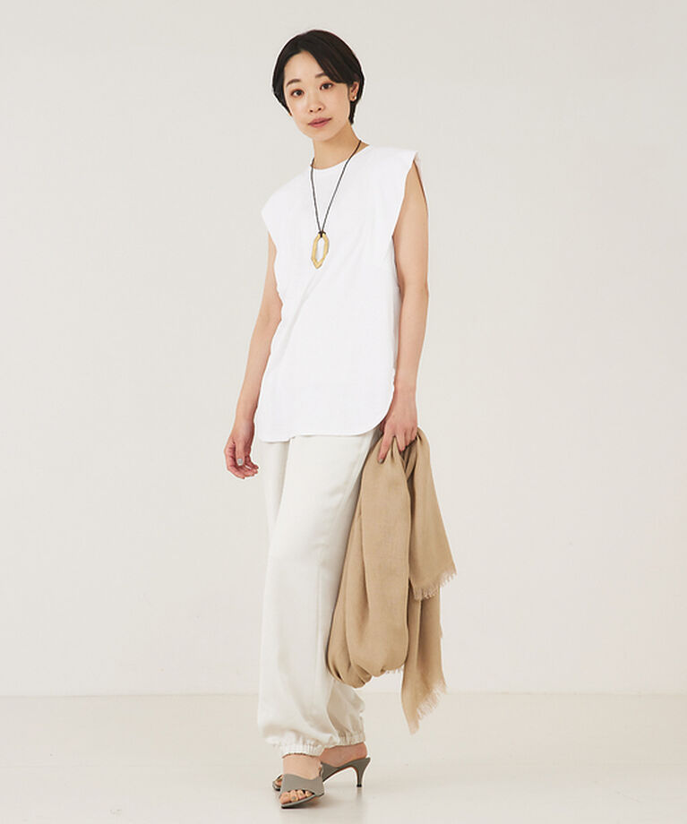 qualite「コットンライク天竺ノースリーブ」|Tシャツ・カットソー|