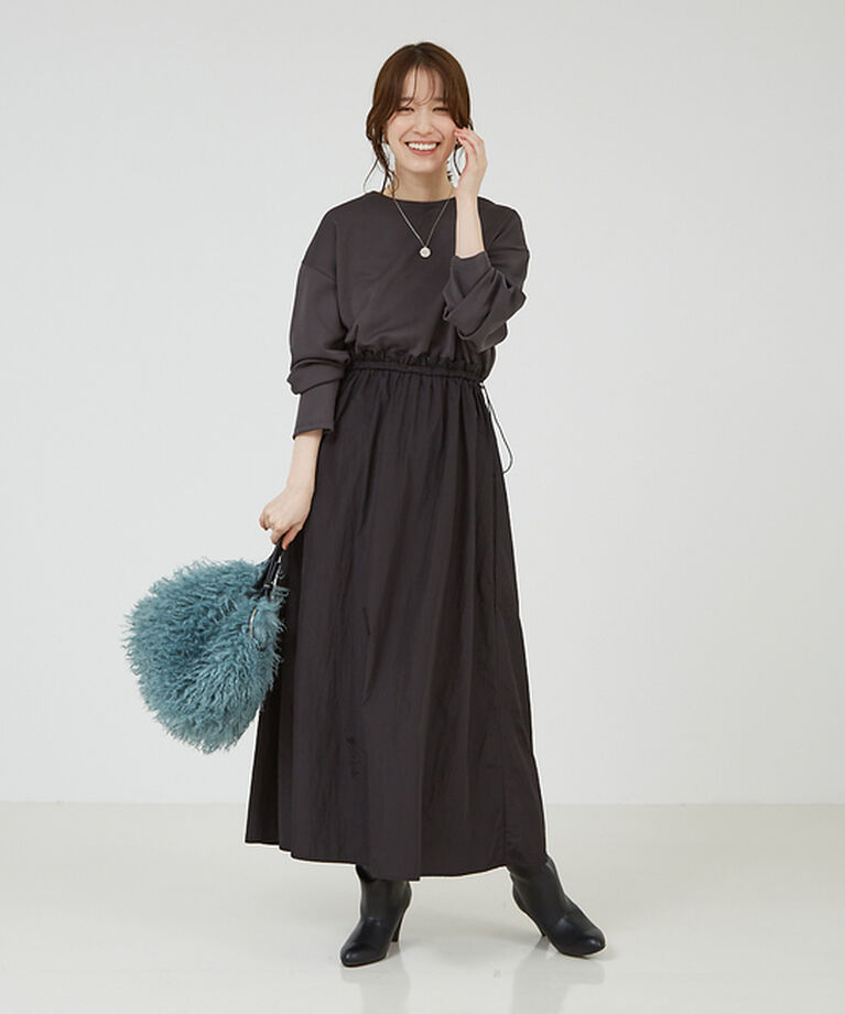 abahouse mavie「【大人のいちまんワンピ】カットコンビドロストワンピース」|ワンピース|