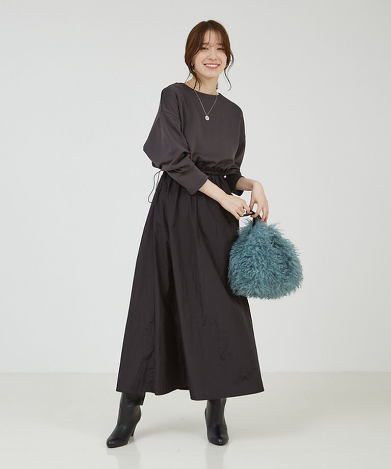 abahouse mavie「【大人のいちまんワンピ】カットコンビドロストワンピース」|ワンピース|